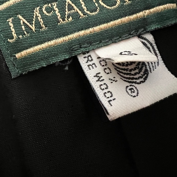 J. McLaughlin Plaid Velvet Trim Double Breasted 100% Wool Blazer - Picture 7 of 7